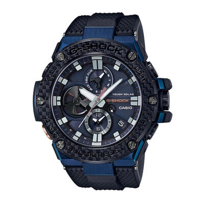

Casio G-Shock G-STEEL GST-B100XB-2A Bluetooth Wristwatch Tough Solar Watch - Black Blue