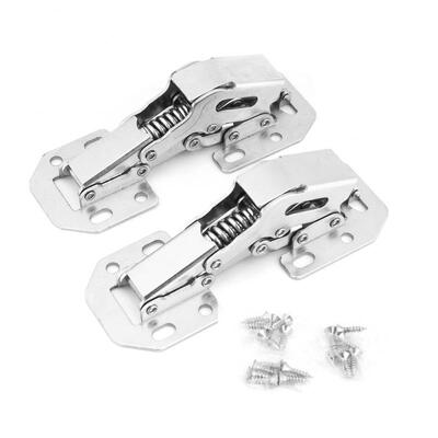 

Greensen No-Drilling Hole Bridge Shaped Spring Hinge Cupboard Cabinet Door Hardware
