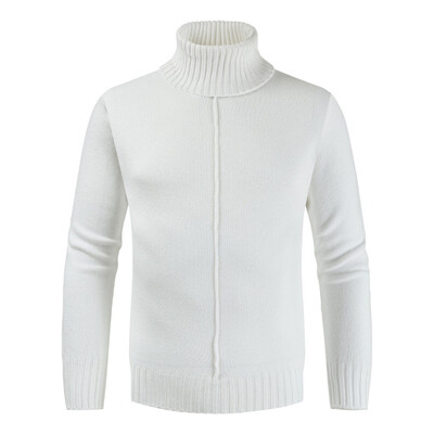 

Toponeto Mens Autumn Winter Casual Pure Color Turtleneck Long Sleeve Knitted Sweater Top
