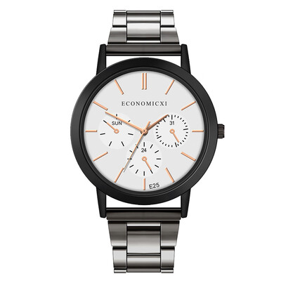 

Gobestart Men Fashion Stainless Steel Analog Date Sport Quartz Wrist Watch