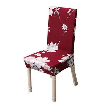 

Printed Chair Cover Soft Milk Silk Home Seat Protector Stretch Anti Dust