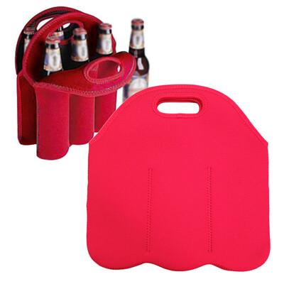 

Red Reusable Wine Bottle Carriers Tote Neoprene Carrier Cooler Bag Elements Sale