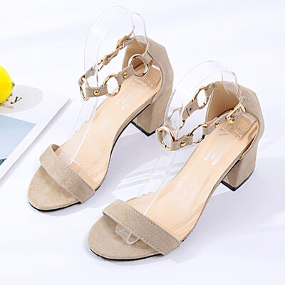 Chic sandals with thick heels