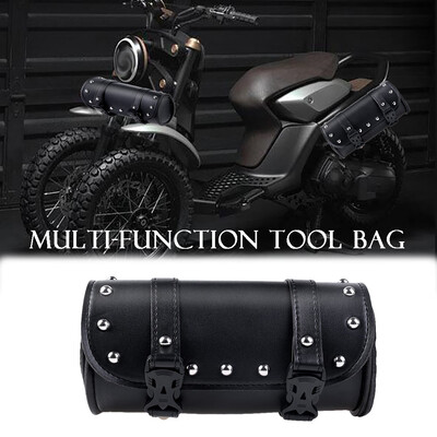

Tailored Motorcycle Cruiser Tool Bag Fork Barrel Shape Handlebar Front Fork Bag Black