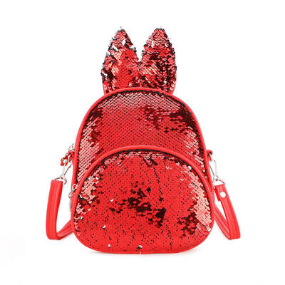 

Cute Sequin Rabbit Ear Shoulder Handbags Backpacks Kids Girls Crossbody Bag