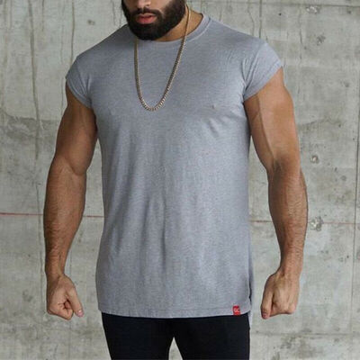 

New Mens Gym Singlet Bodybuilding Plain Tank Top Vest Sleeveless Fitness T-shirt