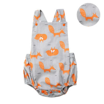 

Newborn Baby Boy Girl Infant Fox Cotton Romper Bodysuit Jumpsuit Outfits Sunsuit