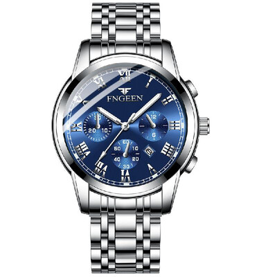 

Universal Luminous Calendar Fashion Business Sport Stainless Steel Wristwatch Waterproof Gift Multifunctional Watch