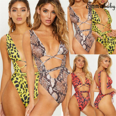 

Womens One Piece Monokini Push Up Padded Bikini Swimsuit Swimwear Bathing