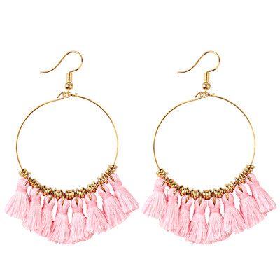 

Exaggerated Braided Silk Earrings Big Fan Fringe Earrings Retro Drops Big Large Chandelier Fashion Vintage