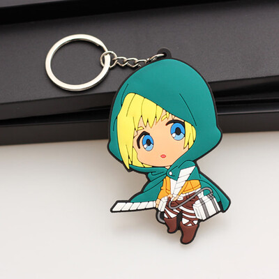 

CAR-TOBBY Anime Attack On Titan Survey Corps Anime Rubbe Keychain Key Ring