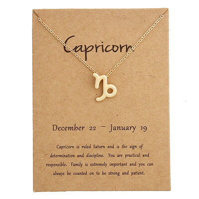 

Constellation Pendant Necklace Sign Necklace Birthday Gifts Message Card For Women Girls