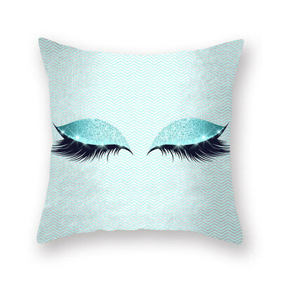 

Eyelash Lash Square Home Sofa Decor Pillow Cover Case Cushion Cover Size 18"