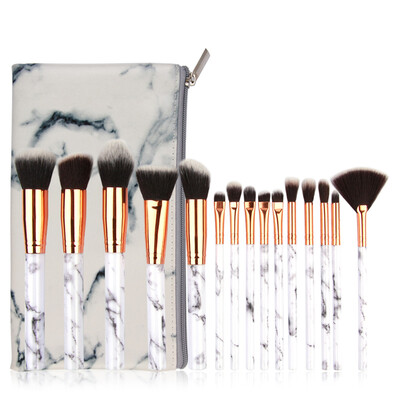 

Toponeto 15 Pcs Makeup Brush Set Professional Face Eye Shadow Eyeliner Foundation Blush