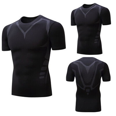 

Toponeto Mens New Simple Solid Color Sports Quick-drying Fitness Short Sleeve