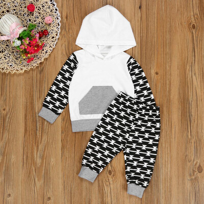 

Newborn Toddler Baby Boys Girls Hoodies Coat Tops Pants Hat Outfits Clothes Set