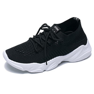 

Sports shoes women fly woven hollow mesh summer breathable Joker casual ladies light soft bottom fitness running shoes