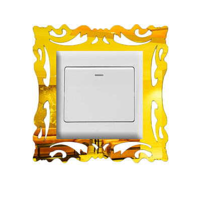 

Gobestart 1PC Switch Sticker Home Decor Wall Mirror Style Photo Frames For Shop Switch