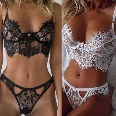 

Sexy-Lingerie Nightwear Underwear G-string Babydoll Women Lace Bra Sleepwear Set