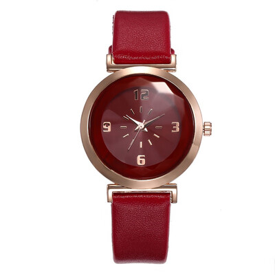 

Hot Korean Arabic Numerals Ladies Watch Wristwatches Leather Quartz Wristwatch Clock Mechanism Stainless Steel Kol Saati 50