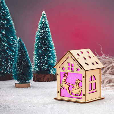 

〖Follure〗Christmas Ornaments LED Light Chalet Hotel Bar Christmas Tree Decoration