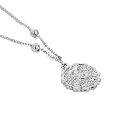 

Star Zodiac Sign 12 Constellation Necklaces & Pendants Choker Beads Coin Necklaces for Women Long Chain Necklace bijoux femme