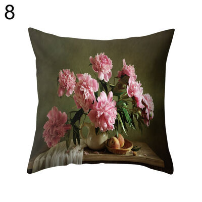 

Flower Vase Throw Pillow Case Cushion Cover Sofa Bedroom Car Cafe Office Decor