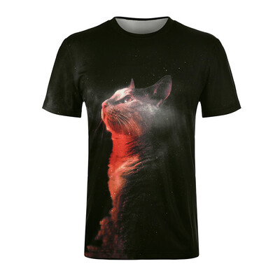 

Toponeto Fashion Mens 3D Cat Printing Tees Shirt Short Sleeve T-Shirt Blouse Tops