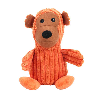 

Cartoon Animal Shape Pets Plush Toys Sound Corduroy Biting Puppy Chew Toys
