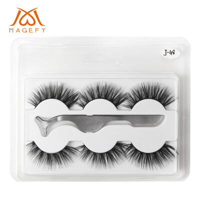 

〖Follure〗Natural Party Luxury Makeup 3Pair 3D False Lashes Fluffy Strip Eye lashes Clip
