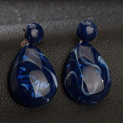

Fashion Resin Water Drop Dangle Statement Drop Earrings Jewelry Charm Simple Pendant Long Earrings For Women Free Shipping