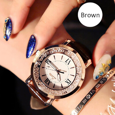 

Ins super fire vibrating watch chic female middle school students Korean version of the net red rhinestone leisure starry trend cu
