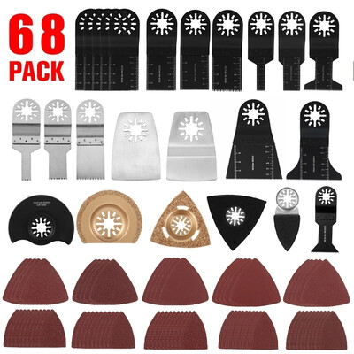 

68PCS Oscillating Multi Tool Saw Blades For Fein Multimaster Dewalt Makita