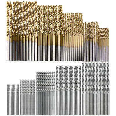 

100pcs HSS Twist Drill Woodworking High Speed Steel Drill Bit Set Tools