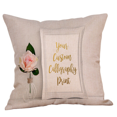 

Tailored Christmas Pillow Case Glitter Cotton Linen Sofa Throw Cushion Cover Home Decor