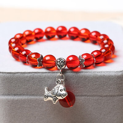 

Garnet red crystal bracelet female fashion bracelet jewelry