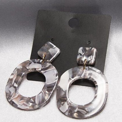 

Fashion Acrylic Resin Earring For Women Geometric Big Circle Ethnic Stud Earrings Party Jewelry Acetate Brincos Wholesale