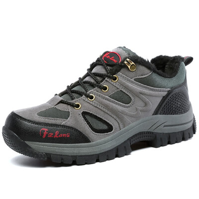 

Autumn Winter Fur Male Casual Shoes For Men Adult Mesh Brand Suede Leather Non Slip Walking Fashion Velvet Footwear Man