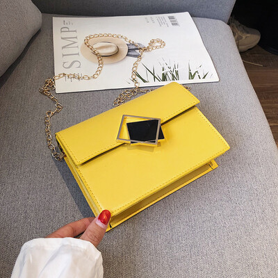 

2019 new wave Korean version of the simple temperament chain small square bag female fresh fashion casual wild shoulder Messenger bag
