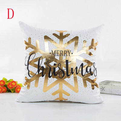 

〖Follure〗Gold Foil Printing Pillow Case Sofa Waist Throw Cushion Cover Home Decor A