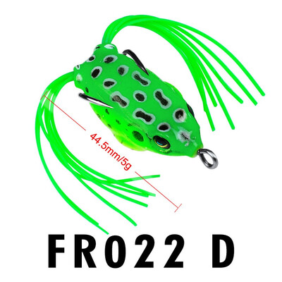 

VISSEN 445cm 5g Frog Soft Fishing Lure Bionic Plastic Fake Bait Wobbler Mini Sea Freshwater Baits Double Hide Hook