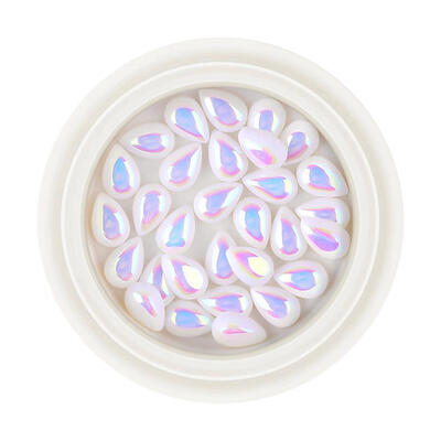 

Glitter Nail Rhinestone AB Flat Back 3D Pearl DIY Nail Art Jewelry Decor