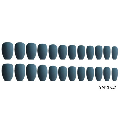 

24pcs Colorful Coffin Nails Matte False Nails Frosted Press On Nails Full Cover Medium Ballerina Artificial Nails Art Tips