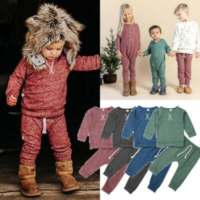 

USStock Newborn Infant Baby Boy Girl Clothes T-shirt TopPants Kids Outfits Sets