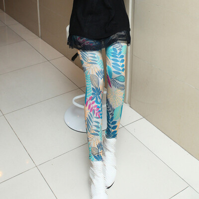 

Women Retro 3D Printing Jogging Yoga Trousers Autumn Winter Sport Elastic Pants