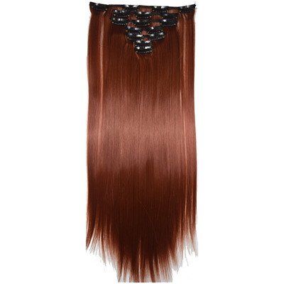 

〖Follure〗Full Head Women Clip Synthetic High Temperature Wire Straight Hair Piece