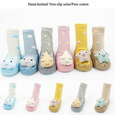 

Infant Baby Girl Boy Toddler Anti-slip Warm Slippers Socks Cotton Crib Shoes