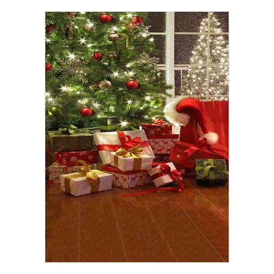 

Christmas Tree Gifts Studio Photo Backdrop Photography Props 3x5ft