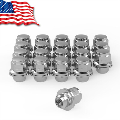 

20 Chrome 12x15 Wheel Lug Nuts Mag Seat Washer for Lexus Scion Toyota Camry US