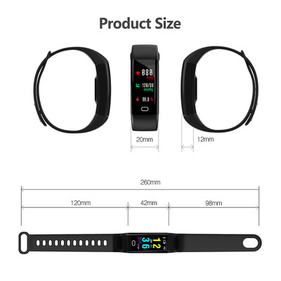 

F07 IP68 Waterproof Color Screen Fitness Band Smart Bracelets Heart-rate BT Sport Wristband Calls Notification Activity Tracking
